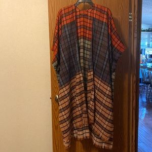 New Do Everything In Love Kimono flannel feel One Size